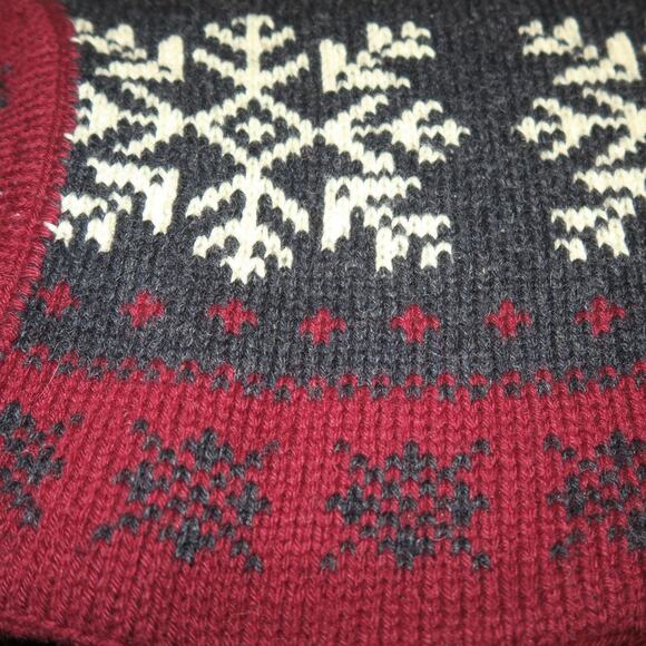 Meier & Frank 100% Wool Sweater Handmade Norway Fair Isle Fjord Nordic Snowflake - Picture 11 of 11